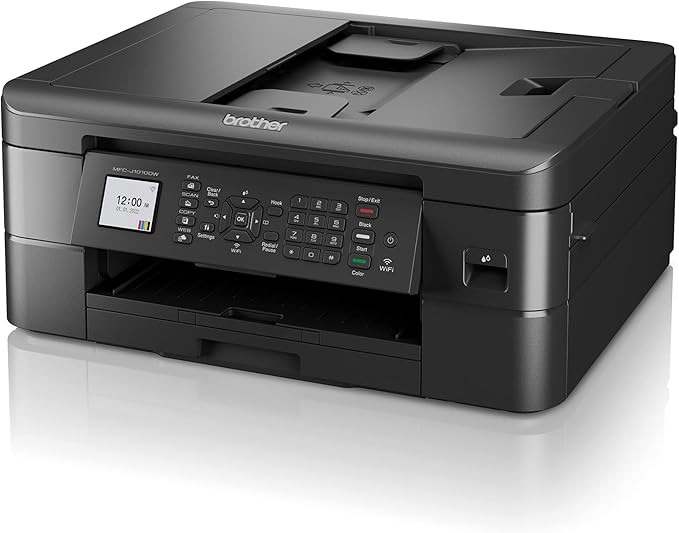 Brother MFC-J1010DW Wireless Color Inkjet All-in-One Printer with Mobile Device and Duplex Printing, Refresh Subscription and Amazon Dash Replenishment Ready (Renewed Premium)
