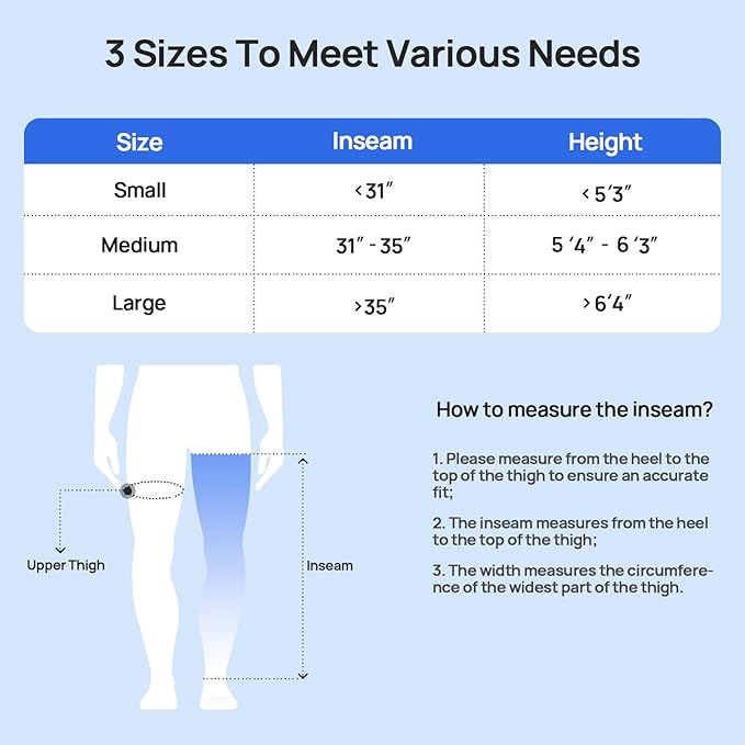 beoka Leg Massager for Circulation and Pain Relief, Cordless Air Compression Boots with 5 Modes 15 Intensities for Athletes Runners and Travelers, Leg Recovery System-S