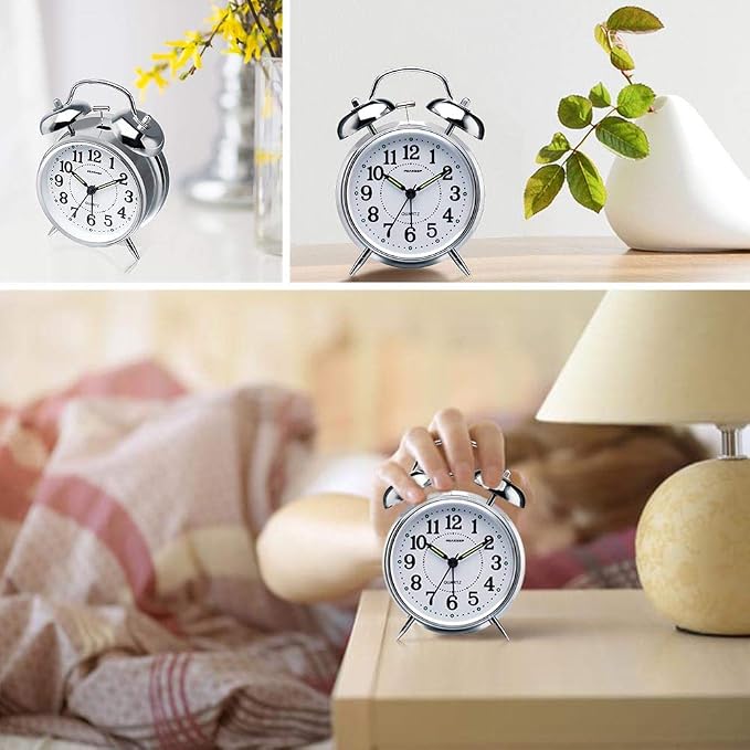 Peakeep 4 inches Twin Bell Loud Alarm Clock - Image 5