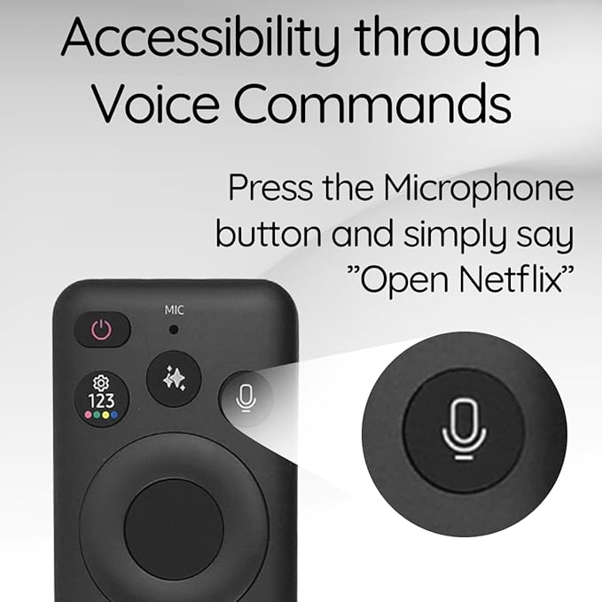 Ceybo Original Solar Voice Remote Control Replacement with YouTube Netflix Shortcut for Samsung Smart TVs, Compatible with Neo QLED 8K, QLED (BN59-01480A)