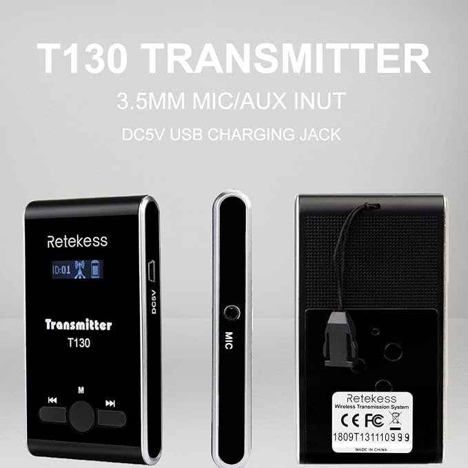 Retekess T130 Church Translation Device, Tour Guide System Rechargeable - Image 4