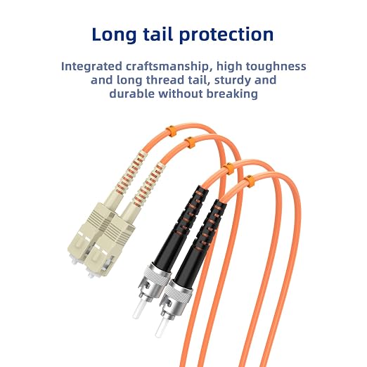 SC/UPC to ST/UPC Fiber Patch Cable OM1 Multimode Duplex 62.5/125μm 40M/131.2FT - Image 5