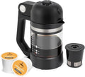 VINCI Micro Café Smallest Single-Serve Coffee Brewer | Compatible with Keurig K-Cups, K-Pods | Glass Carafe | Enclosed Brewing for Hotter Coffee | Large Capacity Reusable Filter Cup Included (Black)