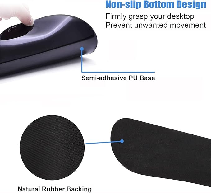 Keyboard Wrist Rest + Mouse Pad Wrist Support Set with Coasters, Inspirational Quote She Believed She Could So She Did Design Non-Slip PU Base Ergonomic Mousepad for Home Office Working Studying
