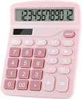 Office Calculators Desktop, 12-Digit Dual Power Cute Calculator by Podokas