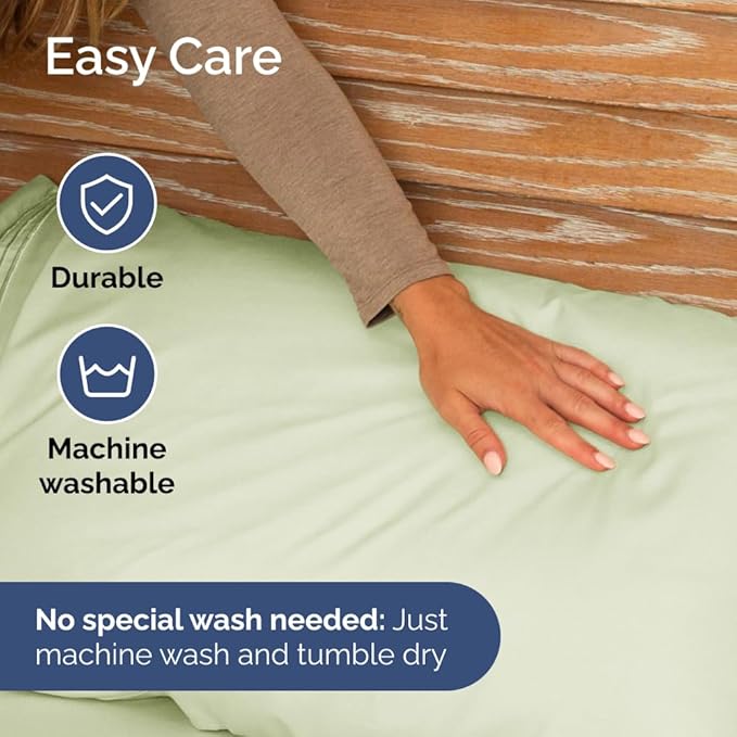 Full XL Bed Sheet Set - 4 Piece Extra Long Extended Full XL Sheets - Soft, Breathable & Cooling - Fits 8" to 16" Mattress w/ Deep Pockets - 54" x 80" - Wrinkle and Fade Resistant - Light Sage Green