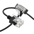 Cat6A Ethernet Cable 90 Degree Up Angled 15FT, Flexible Slim & Ultra Thin Cat6 by Thzzhnno