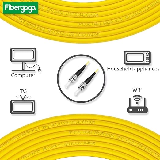 Fibergaga-2m OS2 ST to ST Fiber Patch Cable Simplex, Single Mode, Length - Image 3
