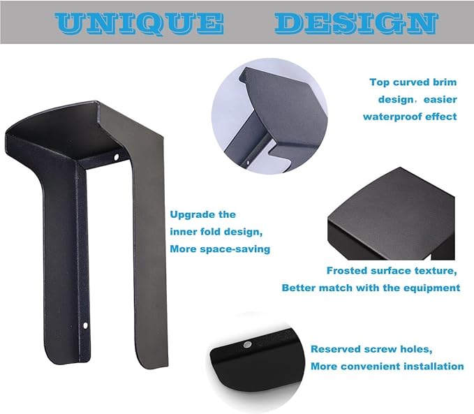 Doorbell Rain Cover, Steel Doorbell Cover Weatherproof, Doorbell Cover with Anti-Glare Sun Shade Protection, Compatible for Blink/Ring Pro2/ Google Nest/Arlo/Wyze/Reolink Video Doorbell