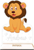 hun concept Kids Lion Night Light – Personalized Name Lamp for Boys & Girls, Custom Animal LED Bedroom Decor, Baby Nursery Nightlight Gift, Cute Safari Theme Children’s Room Lamp