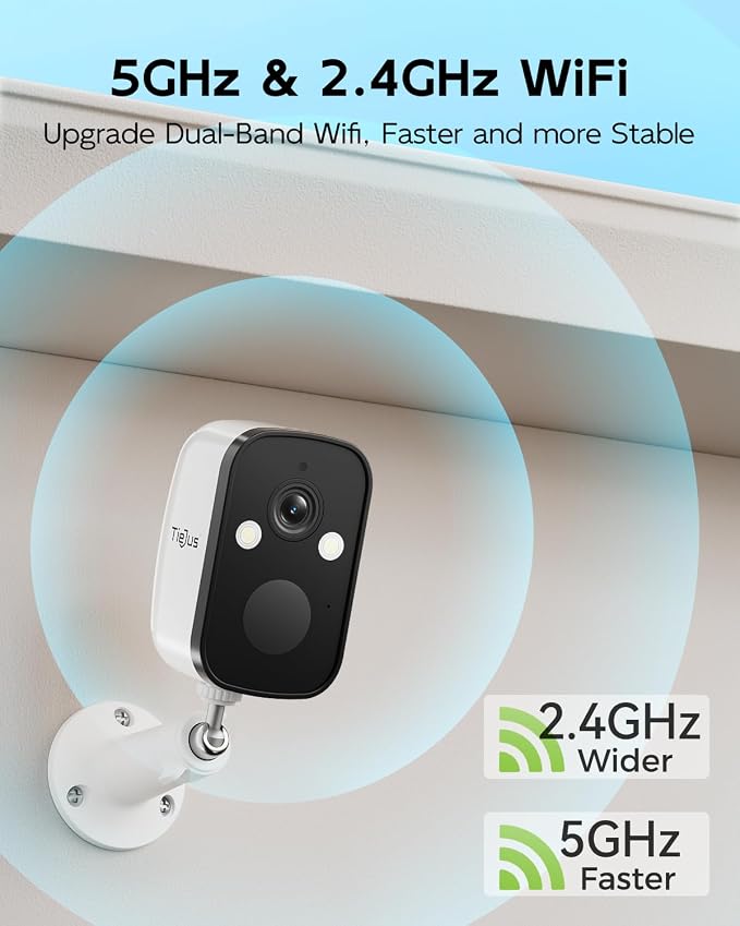 2K Solar Security Cameras Wireless Outdoor, 2.4G/5G WiFi, Powered by Sun - Image 2