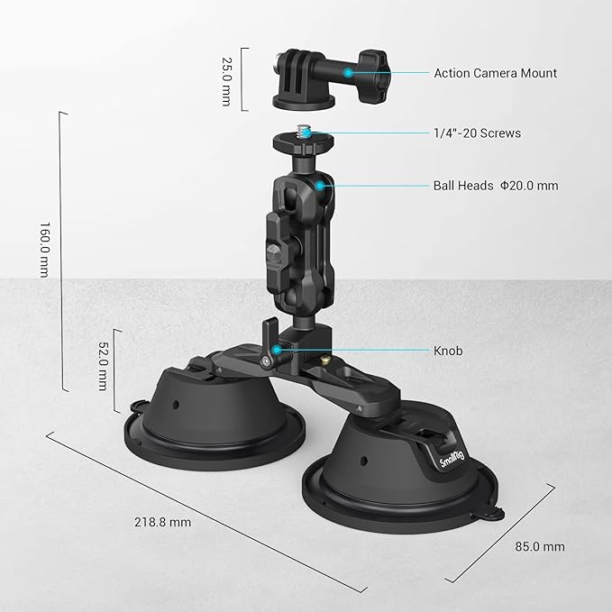 SmallRig Camera Suction Cup Mount, Mount - Image 2