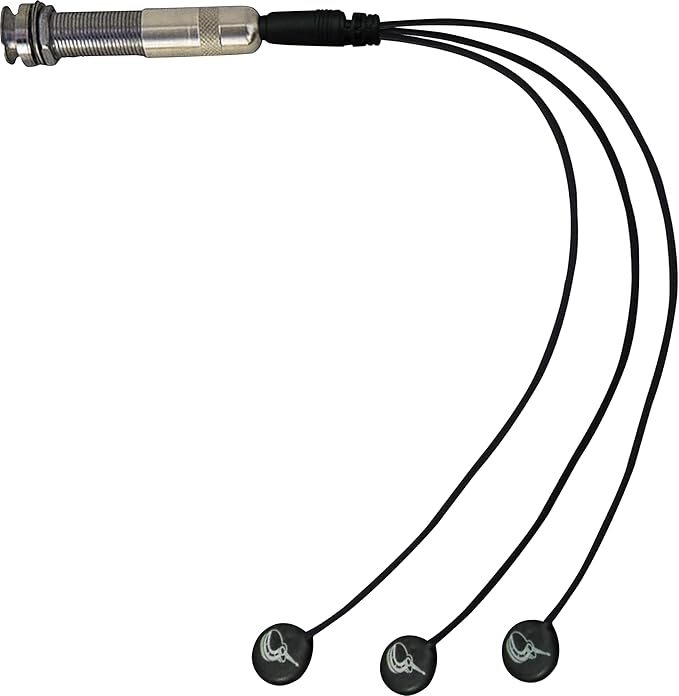 Journey Instruments Passive Piezo Acoustic Pickup – EP101KM Three Balanced German-made Passive Pickup Elements – Piezo Pickup for Acoustic Guitars (Ceramic)