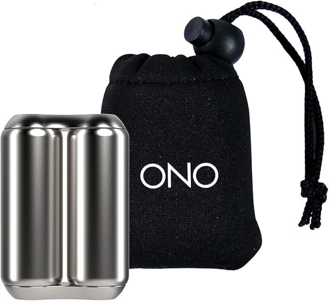 ONO Roller - Handheld Fidget Toy for Adults | Help Relieve Stress, Anxiety, Tension | Promotes Focus, Clarity | Compact, Portable Design (Natural, Mini Size - Stainless Steel)