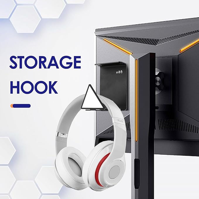 VKheroKV HC128 Headphone Holder Hanger for Desk, Include Adhesive Strips, Universal Headset Stand for PS4/PS5/Xbox/PC/Mac/Headphones Game Controller Hanger (Triangle)