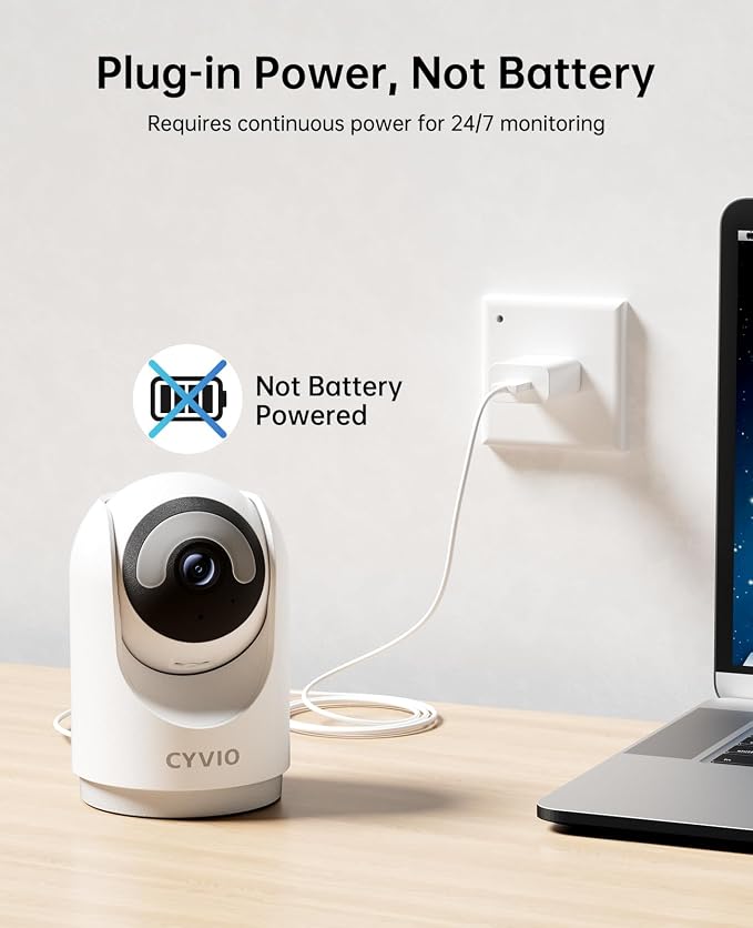 Indoor Security Camera, 5MP Plug-in Wireless WiFi Home Camera - Image 3