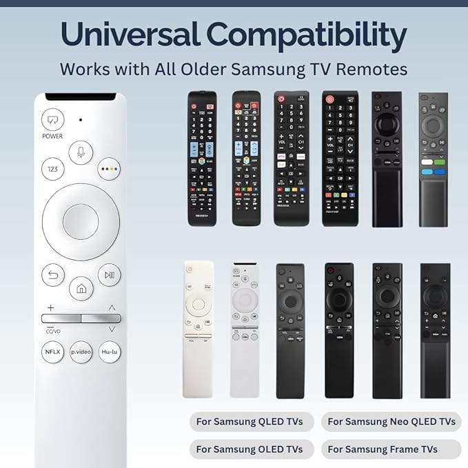 2 Pack BN59-01312Q Samsung TV Remote Control Replacement for Smart TV - Easy Setup, Universal Remote, Streaming Shortcuts - Works with Samsung QLED, Frame, UHD, 4K, & LED Smart TVs