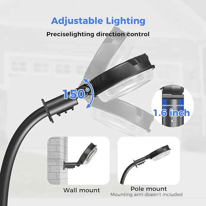 AIKVSXER LED Barn Lights 160W 24000LM Yard Area Light Dusk to Dawn Outdoor Lighting 6500K Security Flood Light IP66 Waterproof for Garden Garages Street Warehouse Farmhouse 8 Pack