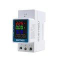 GUETNEU Color Digital Display Energy Meter Multifunction Tester Rail-Mounted Meter GT2P-E, 80270V AC, 0100A, 025KW, 50/60Hz. Measurement of Volts, Amps, Watts, Hertz, PF and Kilowatt-Hours