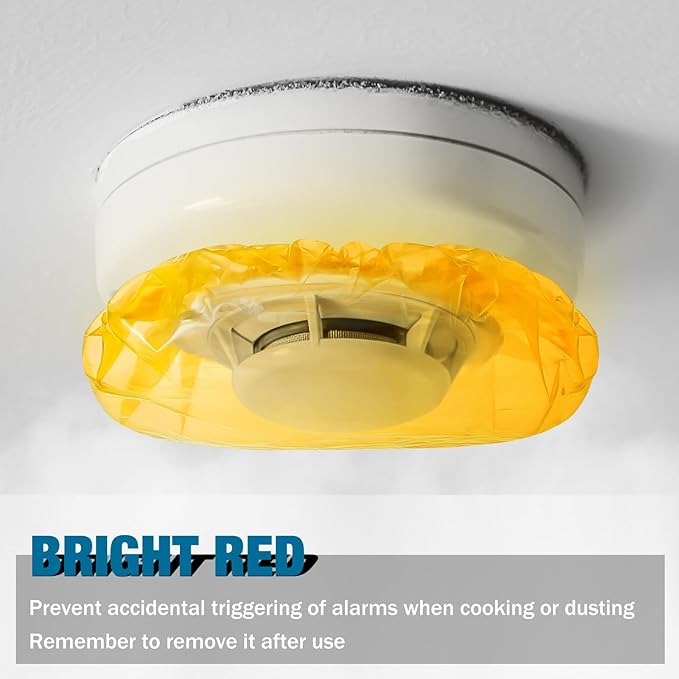 Gueevin 36 Pcs Smoke Detector Cover Smoke Alarm Dust Paint Cover for Home Fire Alarm (Yellow)