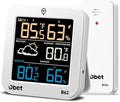 OBET Indoor Outdoor Thermometer Wireless Weather Station Temperature and Humidity Monitor Remote Thermometer Wireless Outdoor White