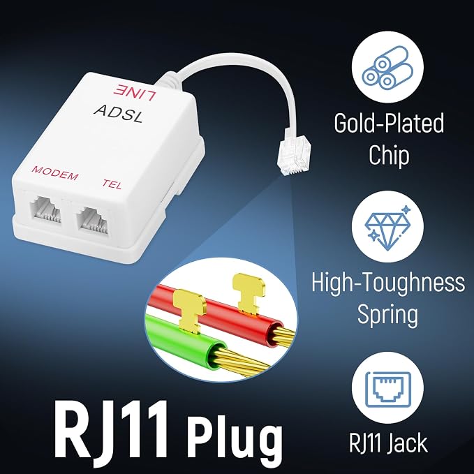 Uvital in-Line DSL Filter Splitter, ADSL Splitter Filter, DSL Filter - Image 5