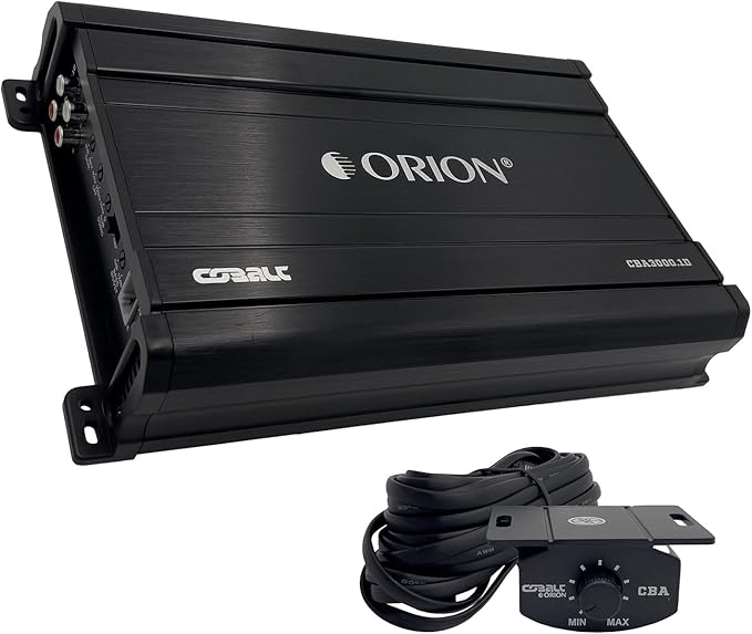 Orion Cobalt CBA3000.1D Monoblock 1-Channel Class D Amplifier for Car Subwoofer, 3000W, 1/2/4 Ohm Stable, Adjustable Low Pass & Subsonic Filter with Bass Boost, MOSFET Power Supply, Bass Knob Included