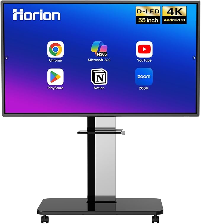 55 Inch Smart Board, Interactive Whiteboard, 4K UHD Touch Screen Digital Board, Digital Electronic Smartboard for Classroom,Office & Conference Rooms,Open App Ecosystem(Board & Wall Mount Only)