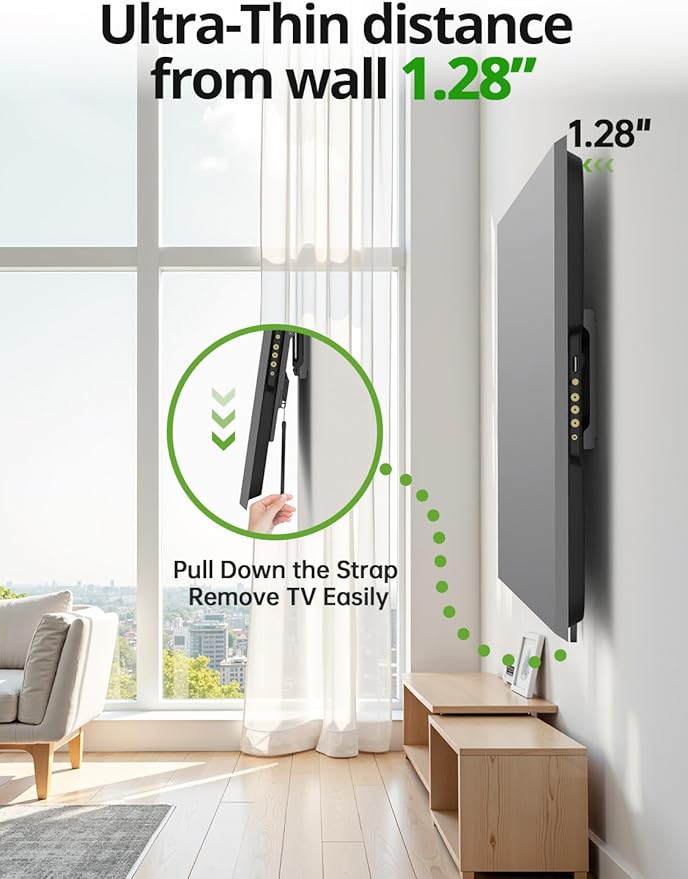 USX MOUNT Tilting TV Wall Mount for Most 37"-95" Flat Curved Screen Television, TV Bracket with Max VESA 600x400mm up to 132lbs, Low Profile Tilt Mount for 16", 24" Stud