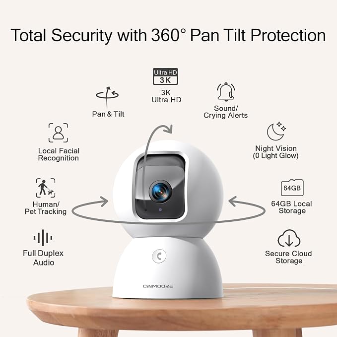5G Indoor Camera, 3K Pet/Dog Camera - Image 8