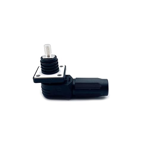 200A Battery Energy Storage Connector, 50mm² High Current Connectors IP67 Waterproof Stud Wiring Power Adapter Quick Plug Terminal Right Angle Plug and Socket (1500V Black)