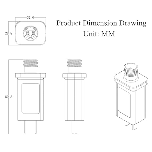 4.5V 1A LED Controller LED Transformer Class 2 Power Supply, IP44 Waterproof Low Voltage Transformer US Plug for Christmas Light, String Light