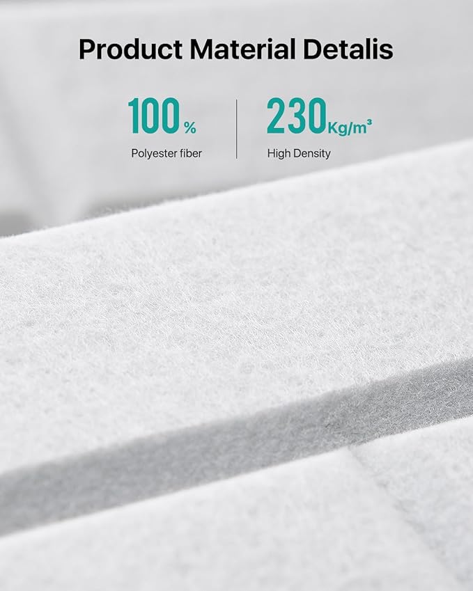 Soundsbay Acoustic Panels Self Adhesive, 12 Pack High Density Sound Proof Foam Panels for Walls, 12" X 12" X 0.4" Soundproof Wall Panels, Brick Acoustic Wall Panels for Home, Ceiling White