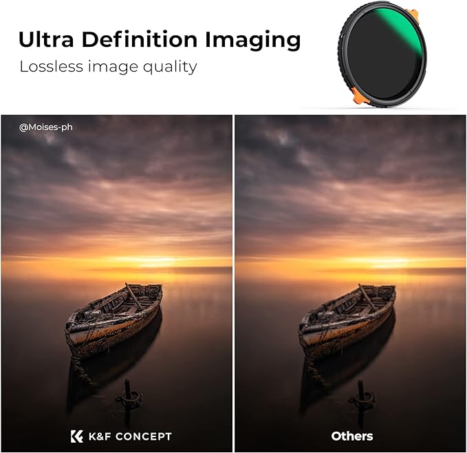 K&F CONCEPT 40.5mm ND4-64 ND Lens Filter Variable & CPL Polarizers Filter 2-in-1 - Image 5