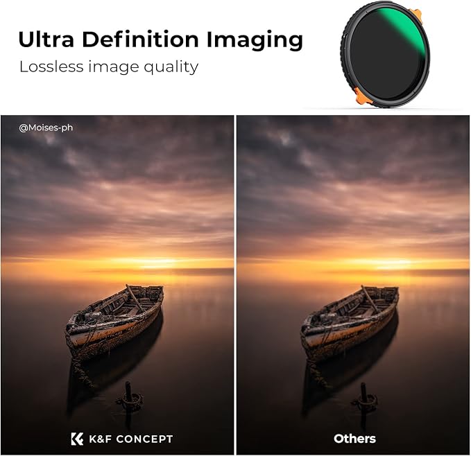 K&F CONCEPT 62mm ND4-64 ND Lens Filter Variable & CPL Polarizers Filter 2-in-1 - Image 5