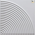 From Plain To Beautiful In Hours 9002 Arc Swell PVC 12 in x 12 in Peel and Stick Wall Panels (Covers / 10 sq.ft), White Matte, 10 Piece