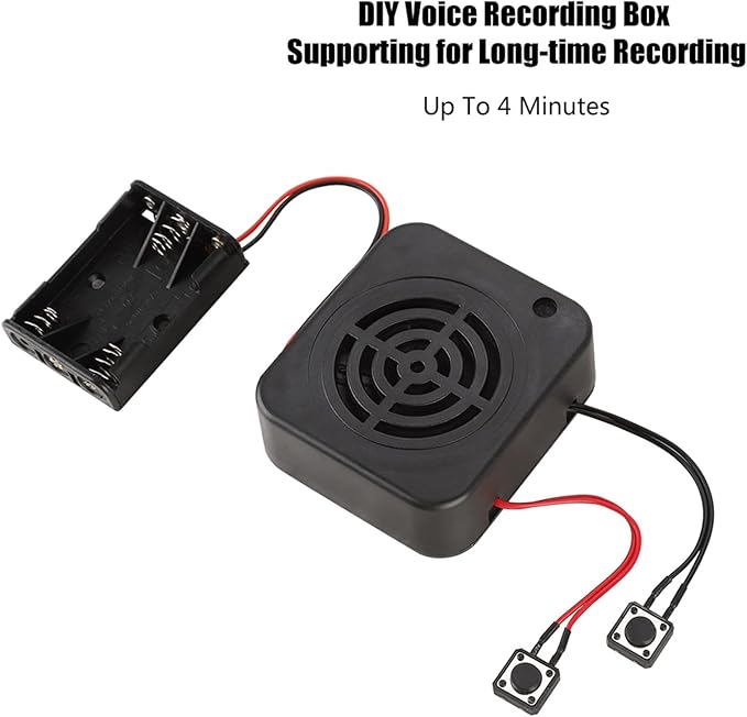 Estink Voice Recording Box, 2/4 Minutes 3W DIY Voice Recording Box Playback Module Clear Sound DIY Recording Module for Stuffed Animals Gift Boxes Crafts (4 Minutes Recording