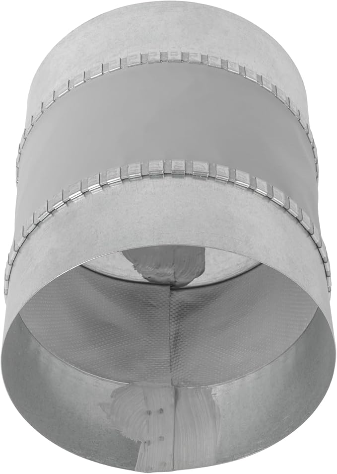 Repa Market 5" Inch Flexible Vibration And Noise Reducing Coupler - Female Fit Duct Connector – Galvanized Steel Coupling for Joining Two Male Duct Fittings – HVAC Ventilation Inline Joint