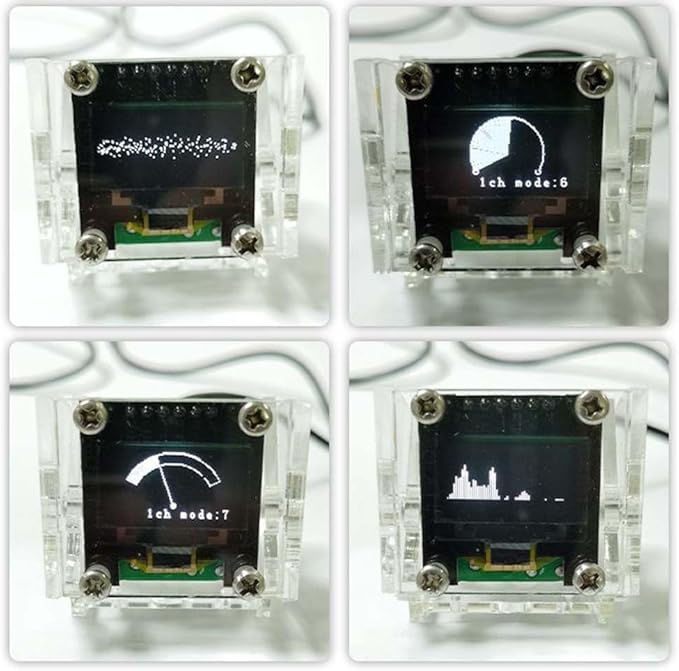 Audio Spectrum Display Analyzer with Dual Channel VU Meter and Multi Mode Screen (With Box)