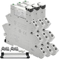 3Pcs 24V Miniature Relay for PLC Controller 24VDC and 24VAC Relay SPDT 6Amp with LED Light Socket 41F-1Z-C4 Spring Terminals Push in Socket No Need for Screw