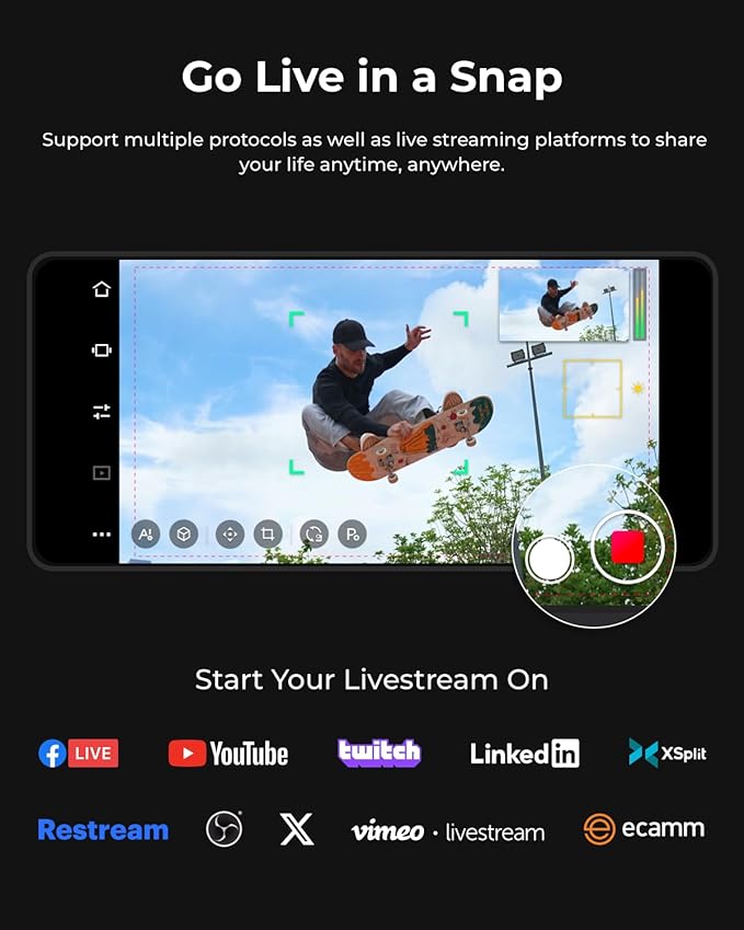 OBSBOT Tail Air NDI Streaming Camera 4K, AI Tracking PTZ Camera with Intelligent APP, Gesture Control, HDMI/USB-C/Wireless Webcam, Video Camera Live Stream for YouTube, Church, Worship, Creator, etc.