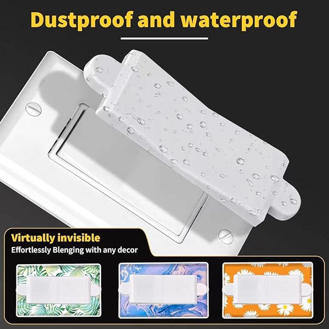 White, 6-Piece: Child Proof Switch Blocker and Cover for Light Switch, Lock Out in Style