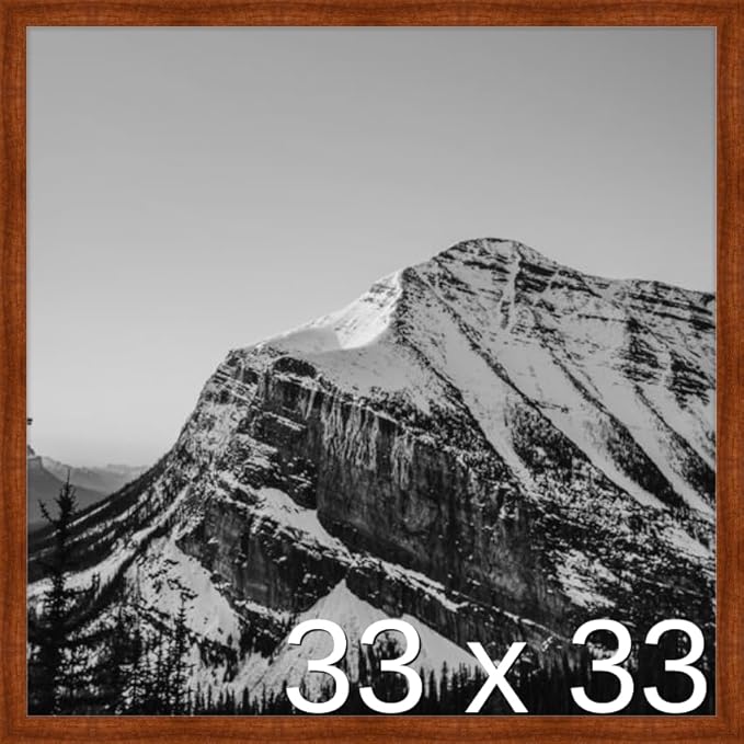 Frame It Easy 33 x 33 Russet Wood Frame (Derby)