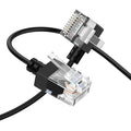 Cat6A Ethernet Cable 90 Degree Left Angled 15FT, Flexible Slim & Ultra Thin by Thzzhnno