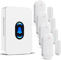 Daytech Wireless Door Chime System - 800ft Long Range, 20 Melodies, 5 Adjustable Volume, 4 Sensors + 1 Receiver for Business, Home, Office & Store