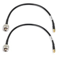 1ft N Male to SMA Male Cable 2PCS, SMA to N Cable 50 ohm Ultra Low Loss KMR240 by GEMEK