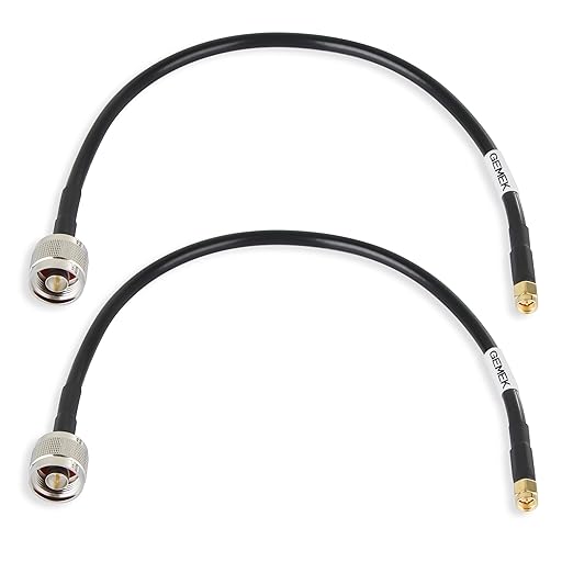 1ft N Male to SMA Male Cable 2PCS, SMA to N Cable 50 ohm Ultra Low Loss KMR240 by GEMEK