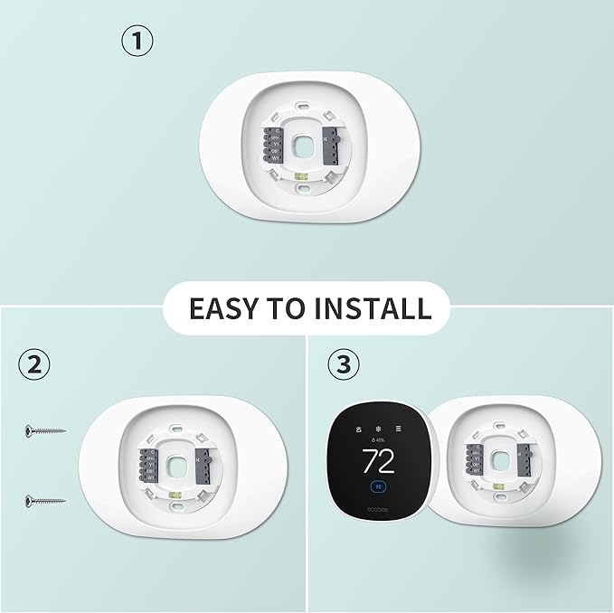 Tim Kit for Smart Thermostat Essential 2025, Wall Plate Cover Accessory for Thermostat, Easy to Install Cover Imperfections for Your Wall（2 Pack）