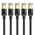 Cat 8 Ethernet Cable 3 ft-5Pack, RJ45 40Gbps 2000Mhz Patch Cord, Indoor&Outdoor by Dacrown