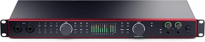 Focusrite Scarlett 18i20 4th Gen USB Audio Interface, for Multitrack Recording, Music Production and Podcasting — High-Fidelity, Studio Quality Recording, and All the Software You Need to Record